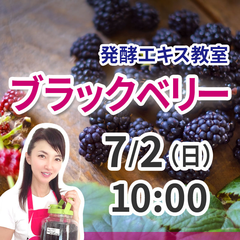 《7月2日》<br>発酵エキス教室「ブラックベリー」