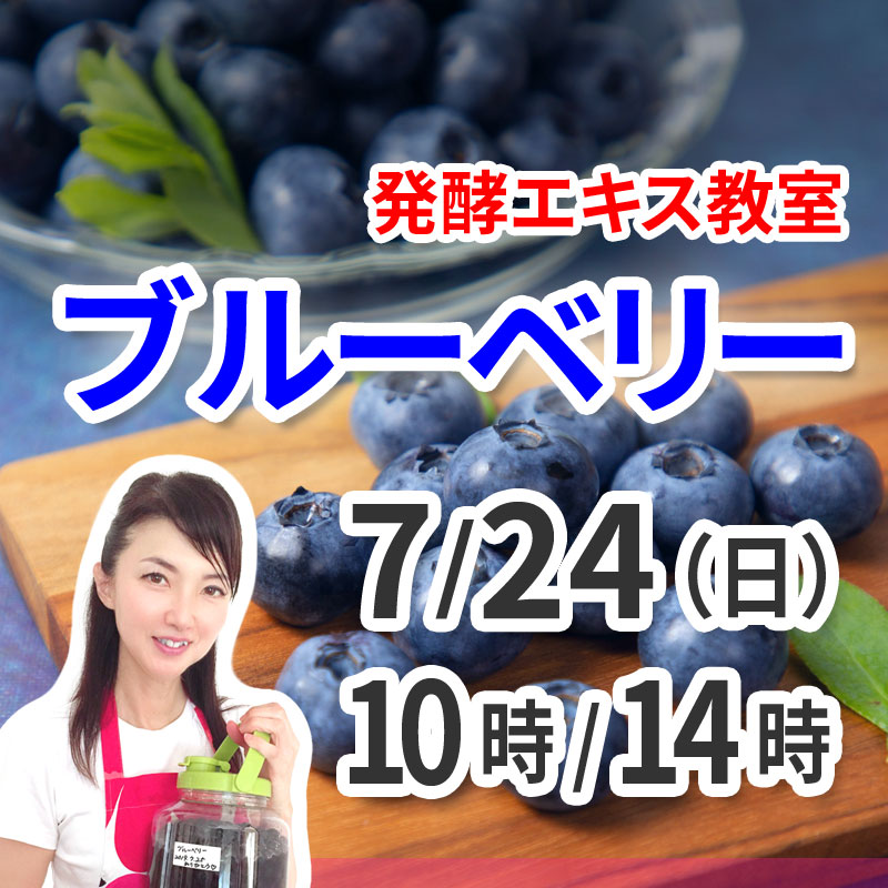 《7月24日》<br>発酵エキス教室「ブルーベリー」